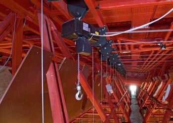 Electric chain hoists Entertainment in stage roof