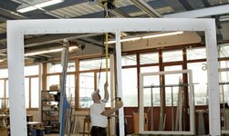 Light crane system in production hall