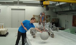 Overhead travelling crane with GP electric chain hoist in research laboratory