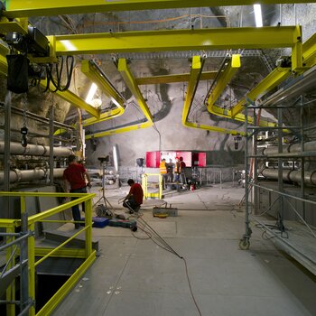Overhead crane and monorail for comprehensive goods handling crane system is used for material transport during the construction phase