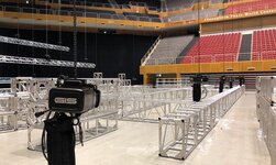 Electric chain hoist LP D8+ truss attachment Motor d8+ in sports arena to hold traverse