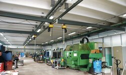 Light crane system GISKB with 2 crane girders Crane system for goods handling at the workplace