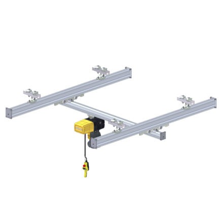 Single bridge suspended crane GISKB Light crane system with electric chain hoist used as indoor crane