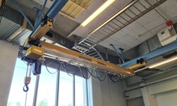 Travelling crane 2000 kg load capacity Bridge crane with electric chain hoist for moving loads
