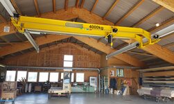 travelling crane with height optimization underslung crane for optimum utilization of the room height