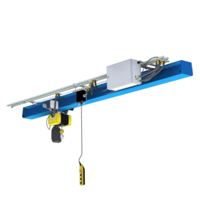 monorail with electric chain hoist crane system for connecting work stations in internal goods logistics