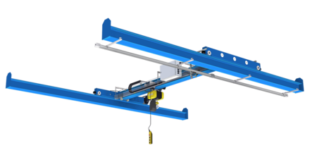 overhead travelling crane with electric chain hoist overhead crane for transporting goods in production halls